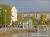 Tarnopil's castle in the spring